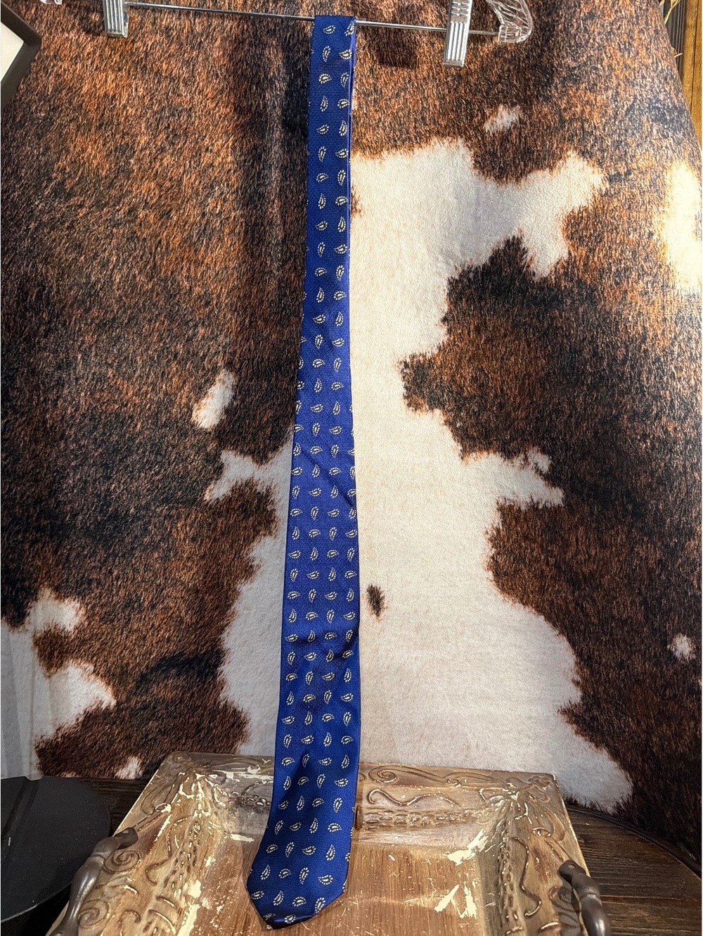 Brooks Brothers 346 Blue Paisley Pure Silk Tie